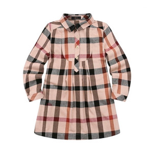 닥스키즈 여아 하우스체크 도톰 롱블라우스 110사이즈