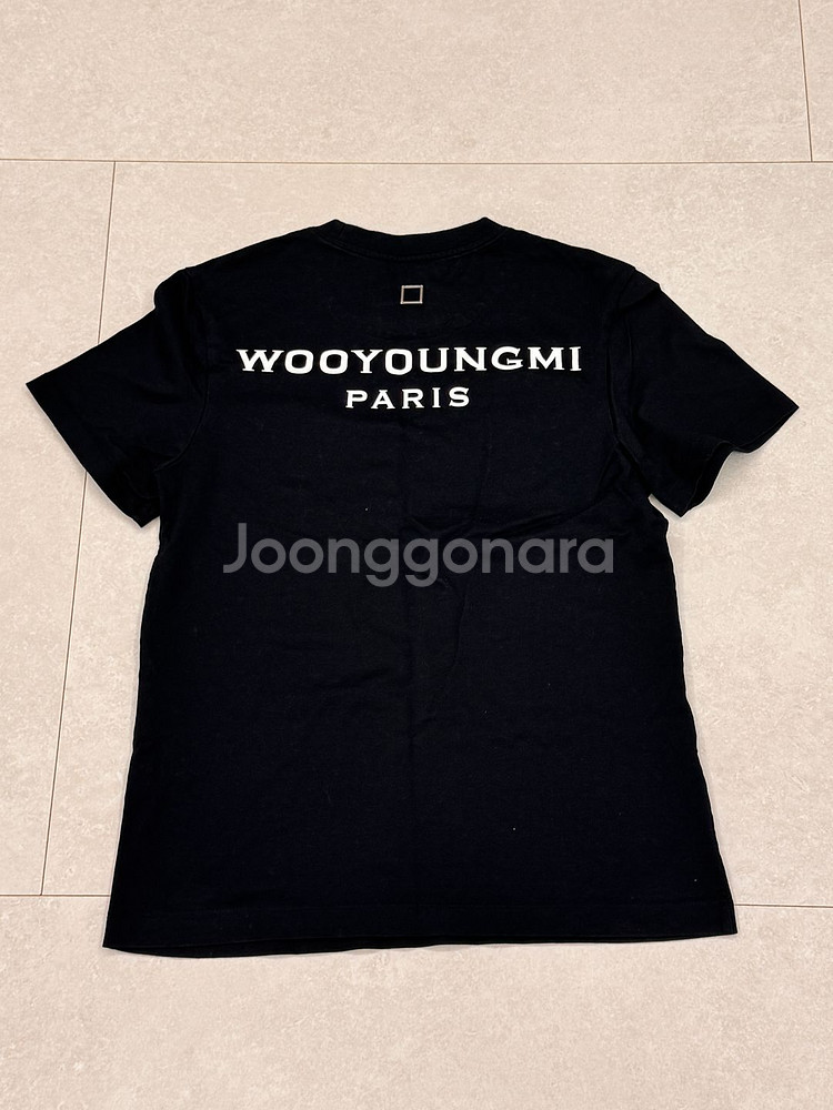 정품 우영미(WOOYOUNGMI) 반팔 블랙 34사이즈--0