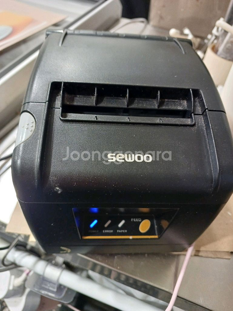 카드전용 키오스크+주방 프린터+수납장받침대--2