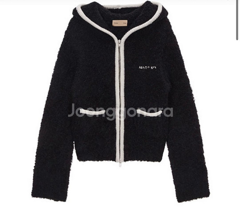 마뗑킴 라인 포인티드 후디 집업 가디건--0