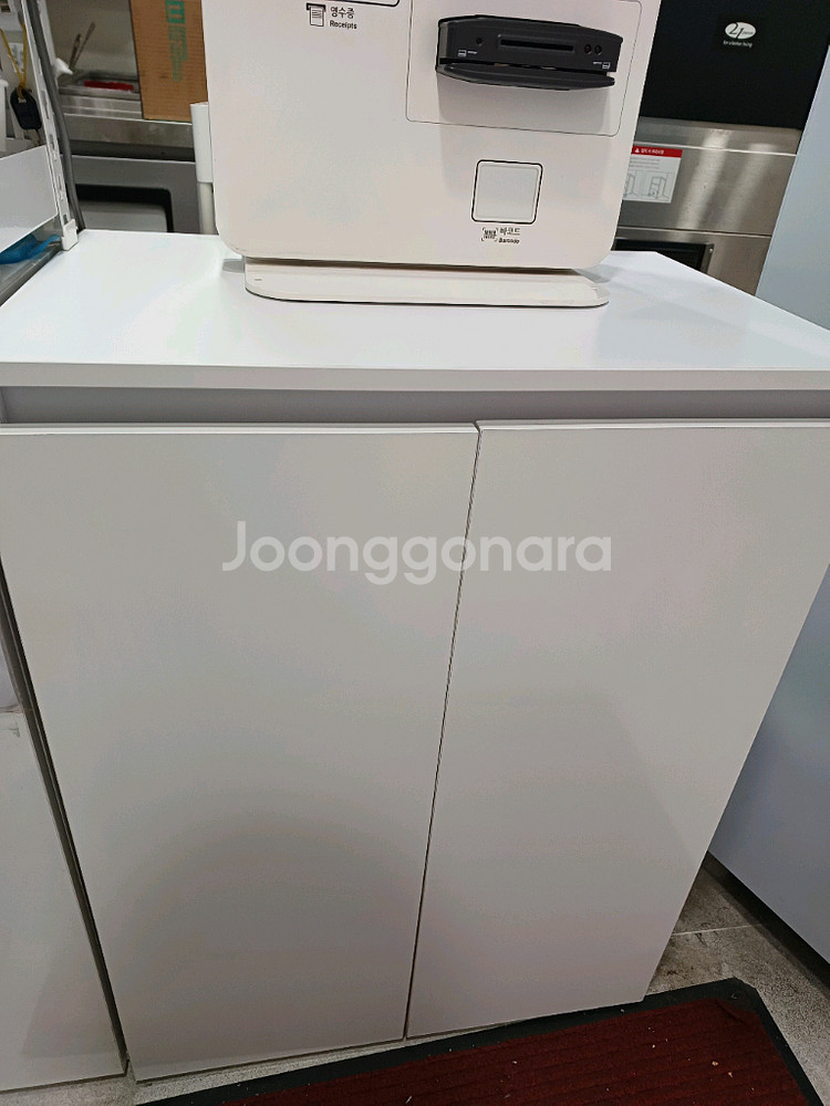 카드전용 키오스크+주방 프린터+수납장받침대--3