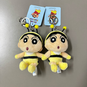 크레용 신짱 꿀벌 짱구 인형 키링 8cm(새상품)