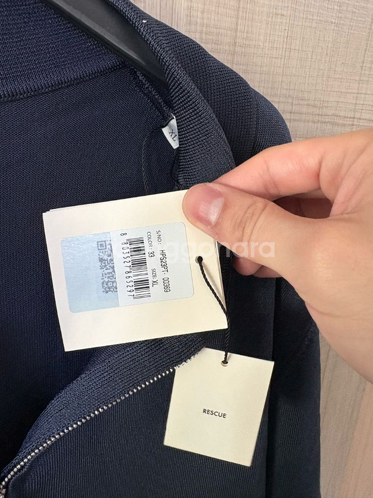 Sandro(산드로) 네이비 파블로 집업 폴로 셔츠--3