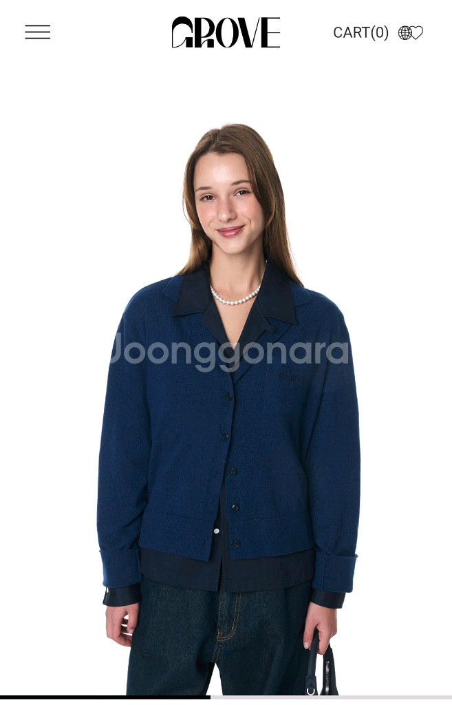 새상품)그로브 캐시미어 가디건--1