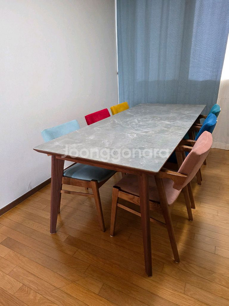 토레 포세린 세라믹 6인 식탁세트--1