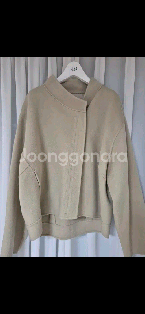 [베이지 색상]윤슬마켓 윤슬샵 샵윤슬 핸드메이드 블루종 코트 자켓--6