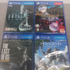 PS4 언틸던, 호라이즌 제로던, 라스트오브어스, 도쿄구울(미개봉) 팜