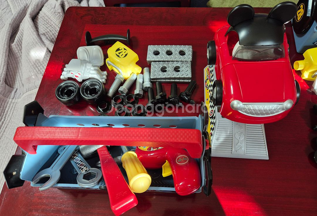 미키마우스 자동차 정비 공구 놀이세트--0