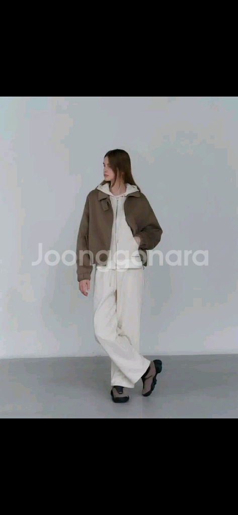 유라고 울 캐시미어 핸드메이드 블루종 자켓 숏코트 점퍼 브라운 FREE--0