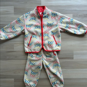 젤리멜로 후리스 집업, 바지 세트 (120/100)