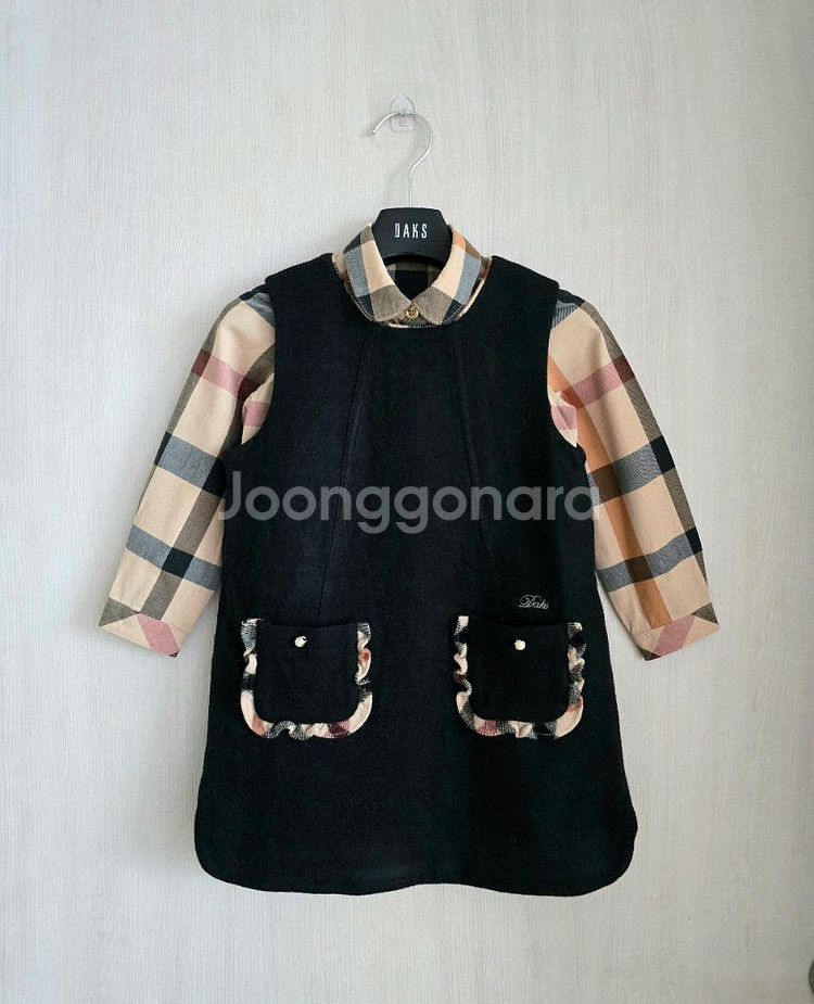 닥스키즈 여아 블라우스 모직 원피스세트 100-110사이즈--0