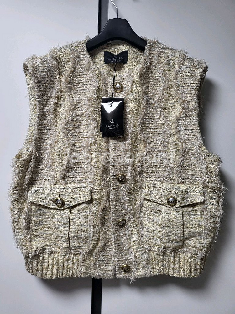 랑방컬렉션 트위드 자켓 조끼--3