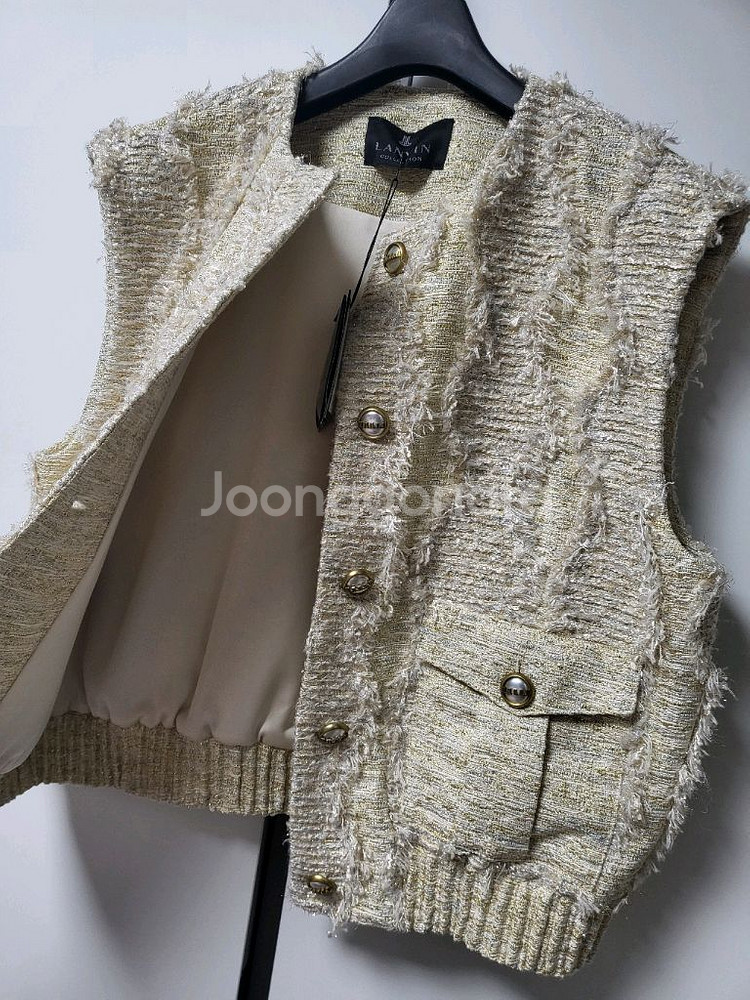 랑방컬렉션 트위드 자켓 조끼--6
