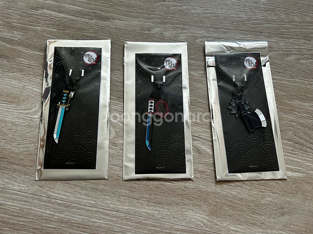 귀멸의칼날 일륜도 키링 기유 무이치로 교메이 일괄 + 콜렉팅카드 덤--0