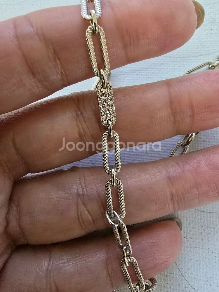 14k 다이아 클립목걸이--1