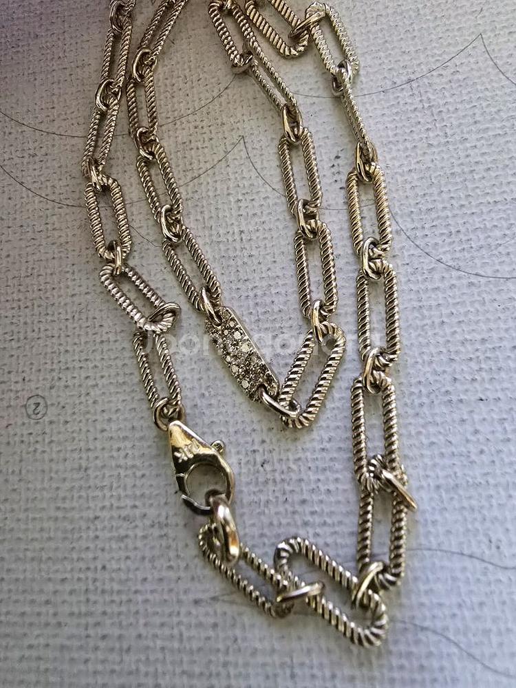 14k 다이아 클립목걸이--0