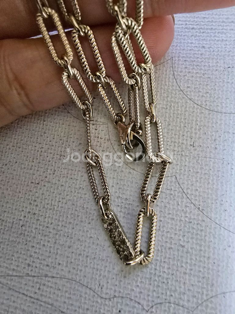 14k 다이아 클립목걸이--5