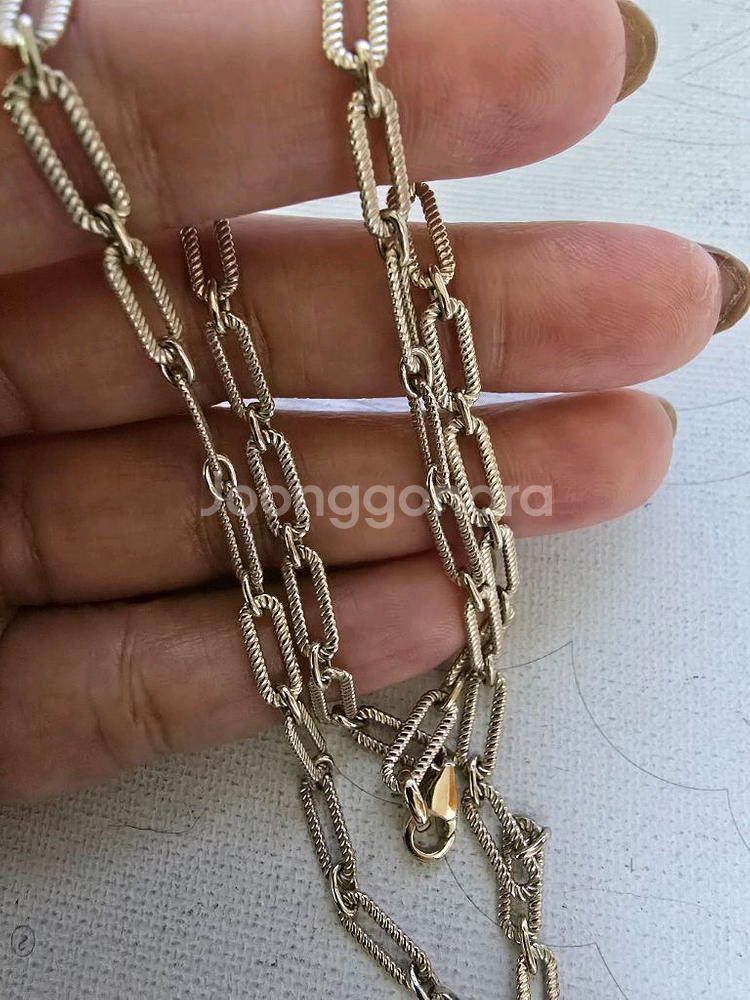 14k 다이아 클립목걸이--3