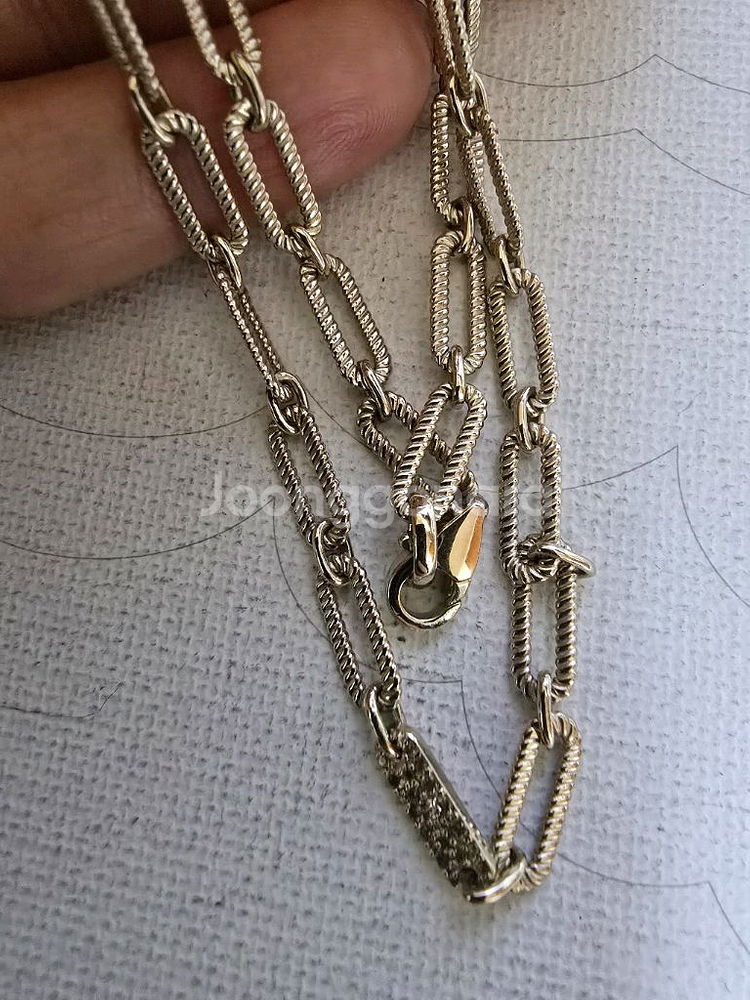 14k 다이아 클립목걸이--2