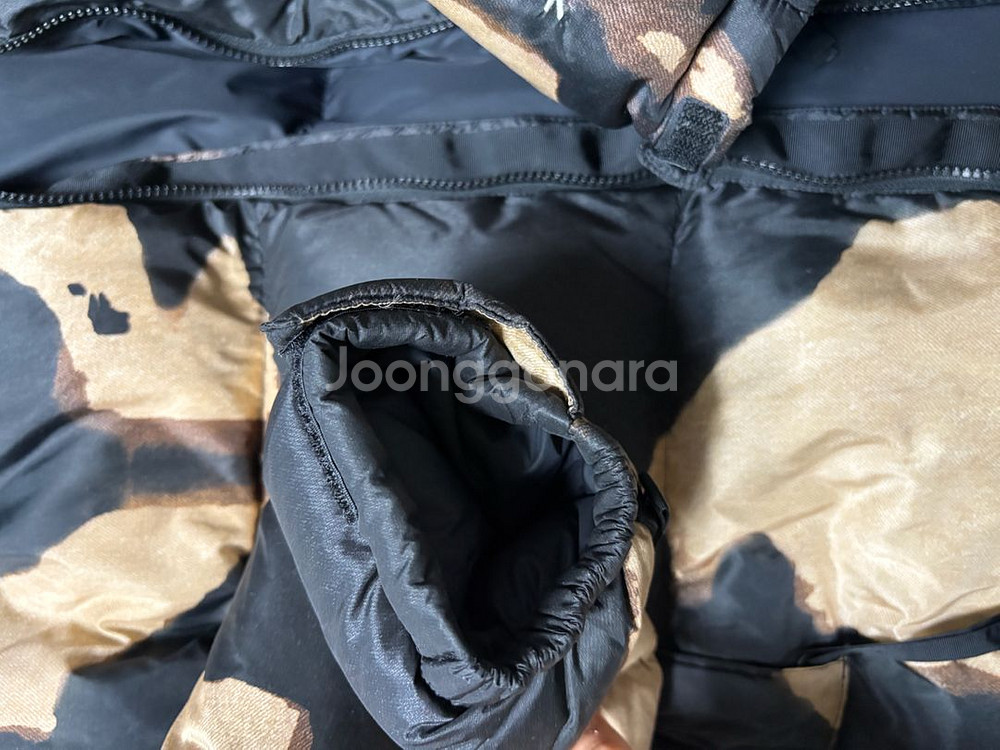 L)슈프림 노스페이스 블리치드 데님 프린트 눕시 자켓 블랙--1