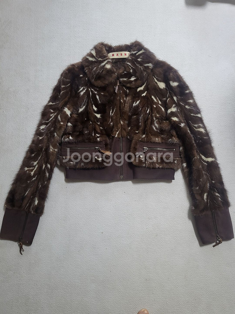 이태리 마르니 숏밍크자켓 55~날씬66--0