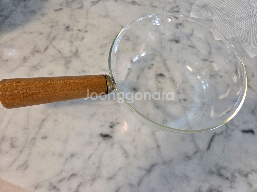 우드손잡이 내열유리 투명냄비 이유식냄비--0