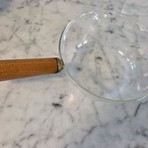 우드손잡이 내열유리 투명냄비 이유식냄비