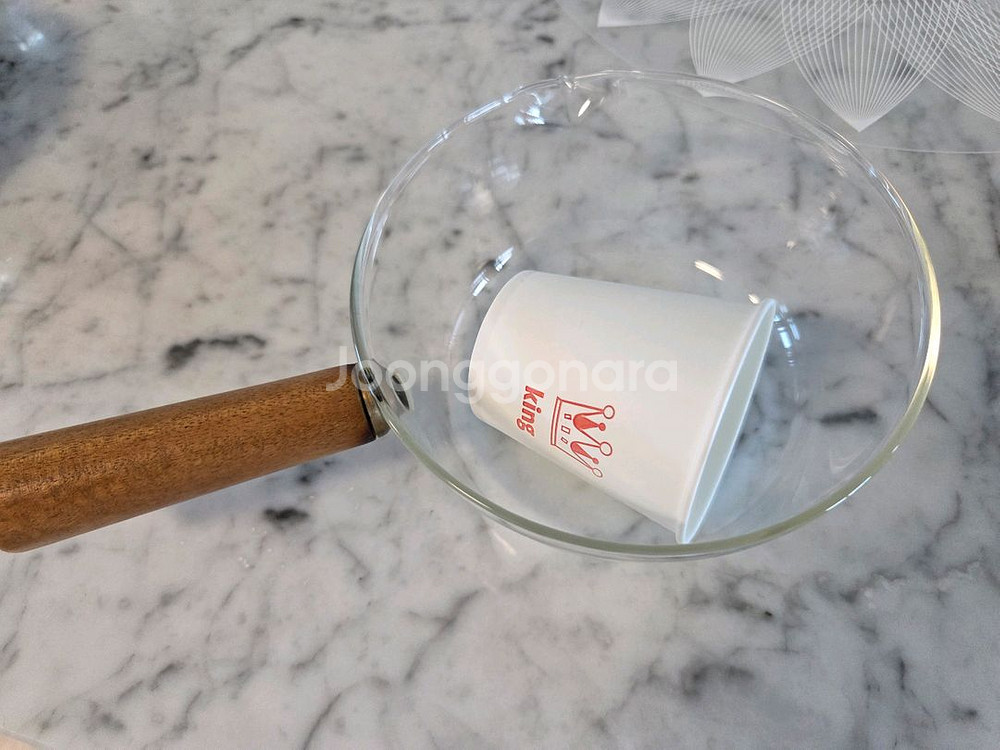 우드손잡이 내열유리 투명냄비 이유식냄비--1