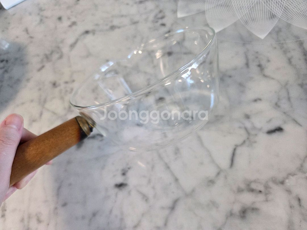 우드손잡이 내열유리 투명냄비 이유식냄비--5