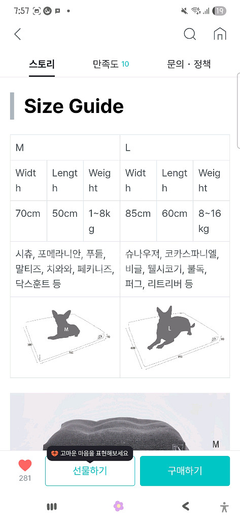 펫인뷰티 반려동물 전용 쫀쫀방석 팝니다--9