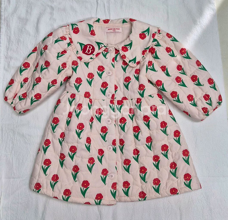 베베드피노 퀼팅 원피스 100사이즈 판매합니다--0