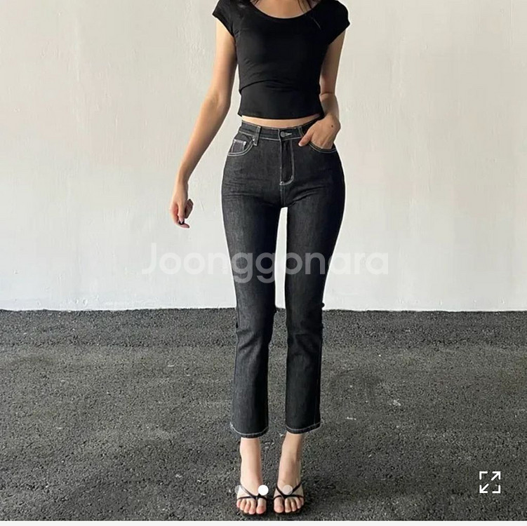 에이블리 바맛 생지흑청 S--0