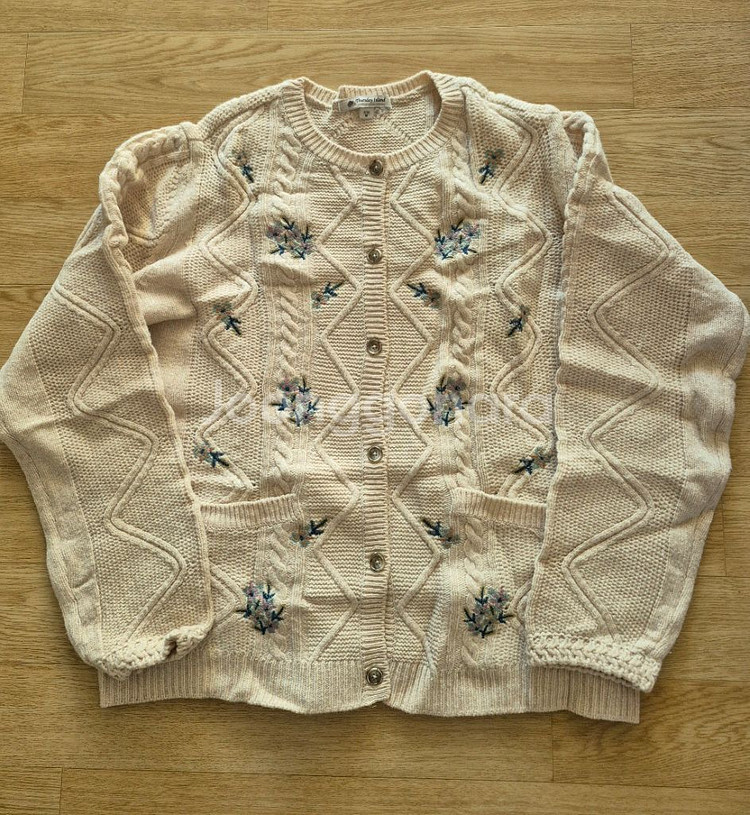 Thursday Island 플라워 자수 가디건--0