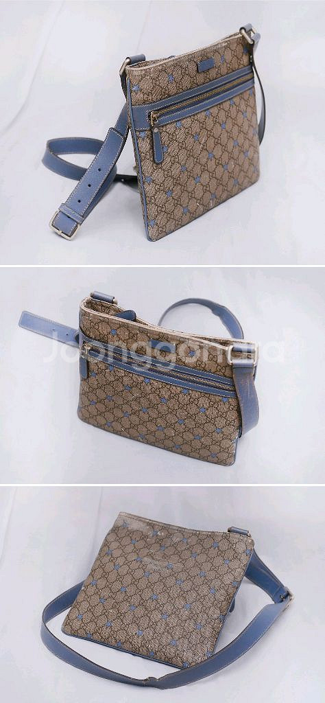 구찌 (GUCCI) GG 스타 모노그램 수프림 캔버스 플랫 크로스백--2