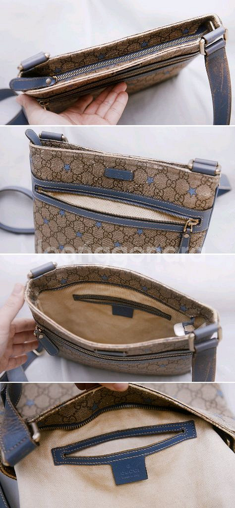 구찌 (GUCCI) GG 스타 모노그램 수프림 캔버스 플랫 크로스백--6