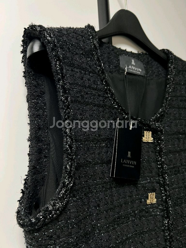 랑방컬렉션 트위드 조끼 자켓--2