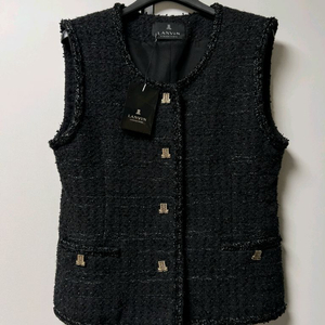 랑방컬렉션 트위드 조끼 자켓