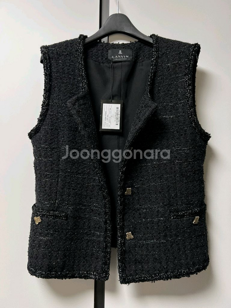 랑방컬렉션 트위드 조끼 자켓--6