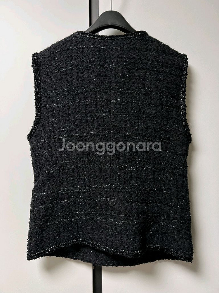 랑방컬렉션 트위드 조끼 자켓--5