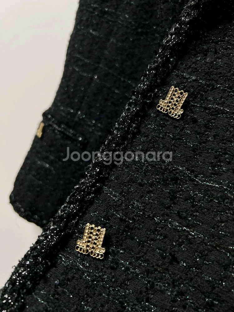 랑방컬렉션 트위드 조끼 자켓--7