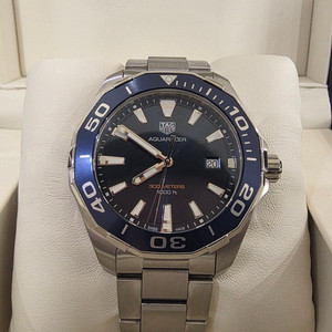 태그호이어 아쿠아레이서 구형쿼츠 청판 WAY101C 43MM