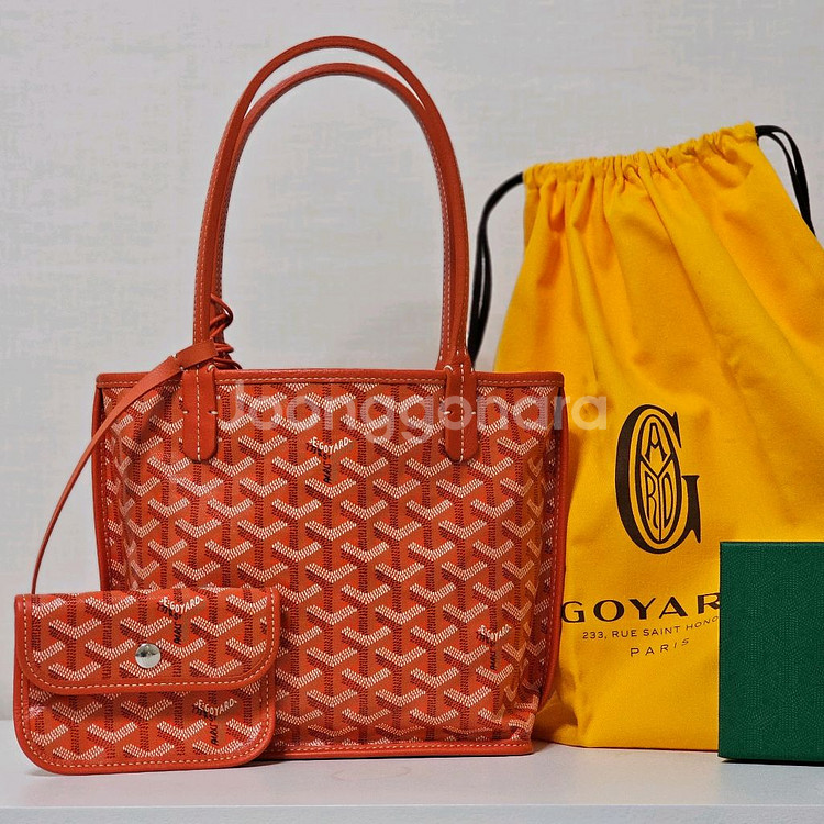 고야드 미니 앙주 오렌지 토트백/지갑/참장식--1