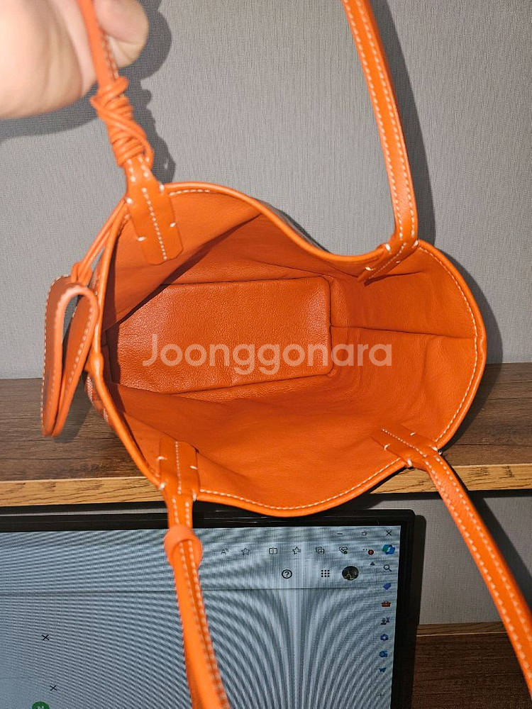 고야드 미니 앙주 오렌지 토트백/지갑/참장식--6