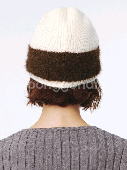 기준 엠블럼 비니 브라운--2