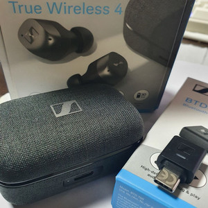 젠하이저 MTW4 + BTD700 모멘텀4 TW 블루투스 무선 이어폰 블랙 그래파이트