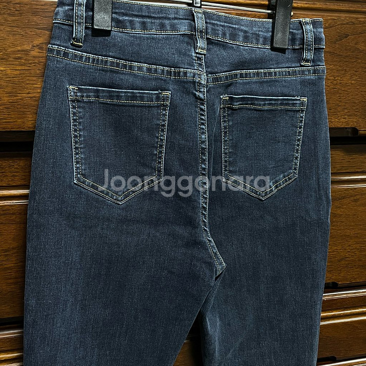 에이블리 진청 부츠컷 바지--5