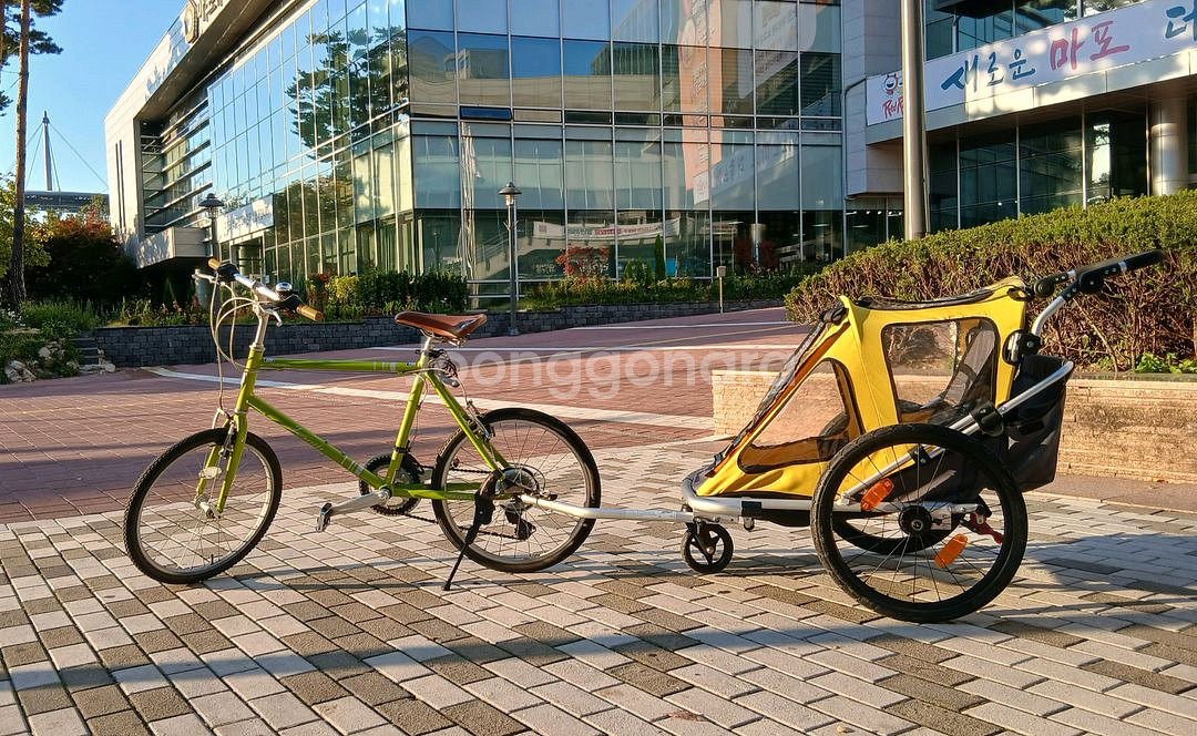 산타자 2인 자전거 트레일러--5