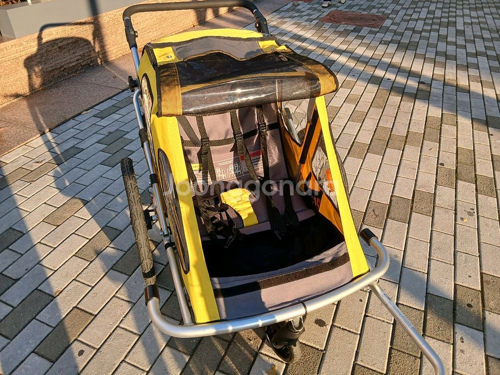 산타자 2인 자전거 트레일러--1