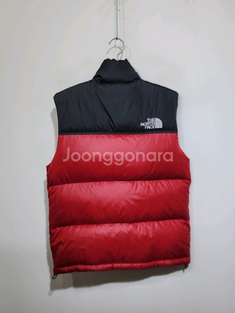(95) 노스페이스 눕시 패딩조끼 검빨 거위털 다운 베스트--6