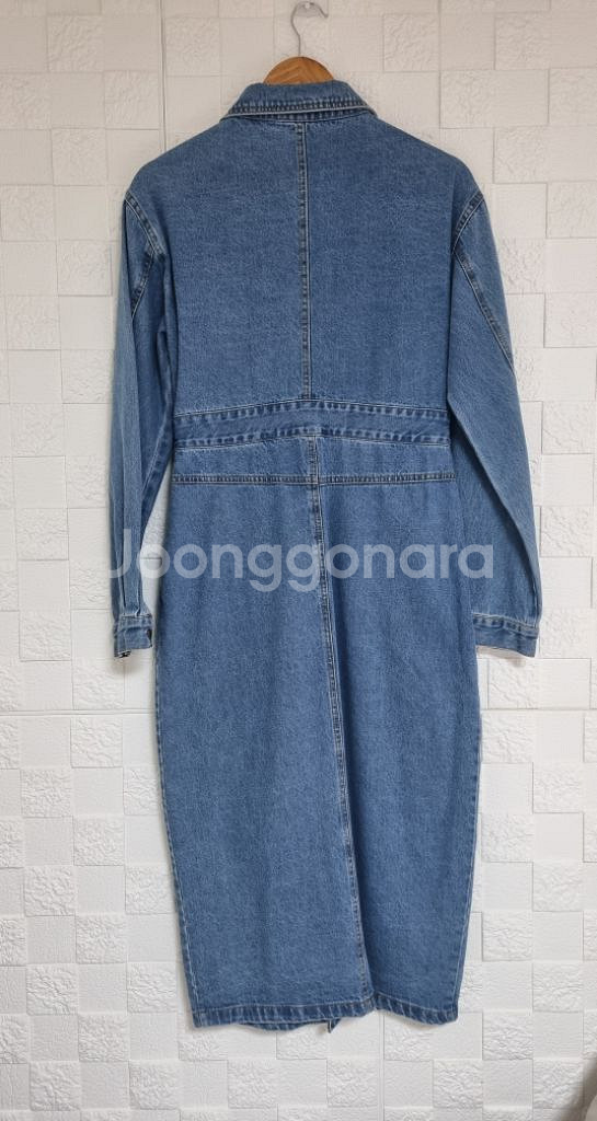 데님 롱 원피스--1